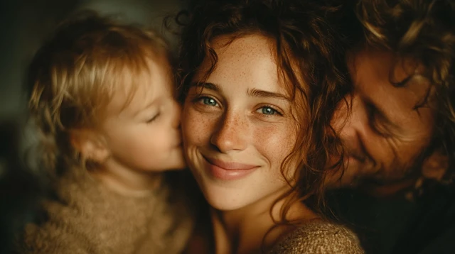 Family Portrait Warm Expressions and Soft Light