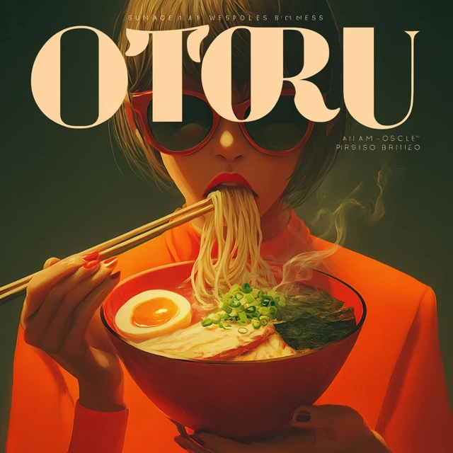 Otoru: Stylish woman eating ramen with chopsticks