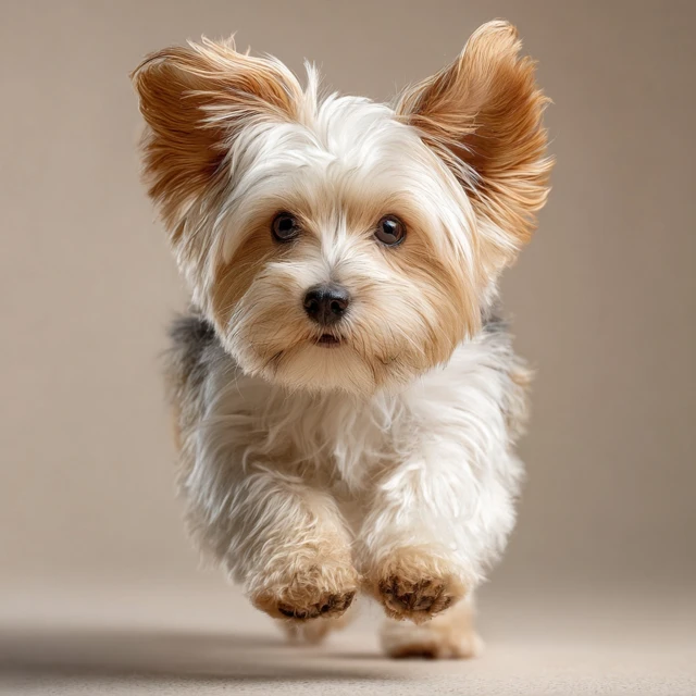 Cute Yorkshire Terrier Running Dog Photo