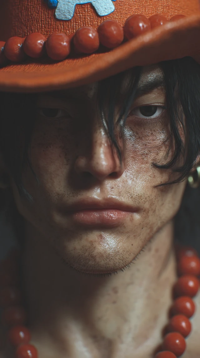 Realistic Portrait of Ace from One Piece