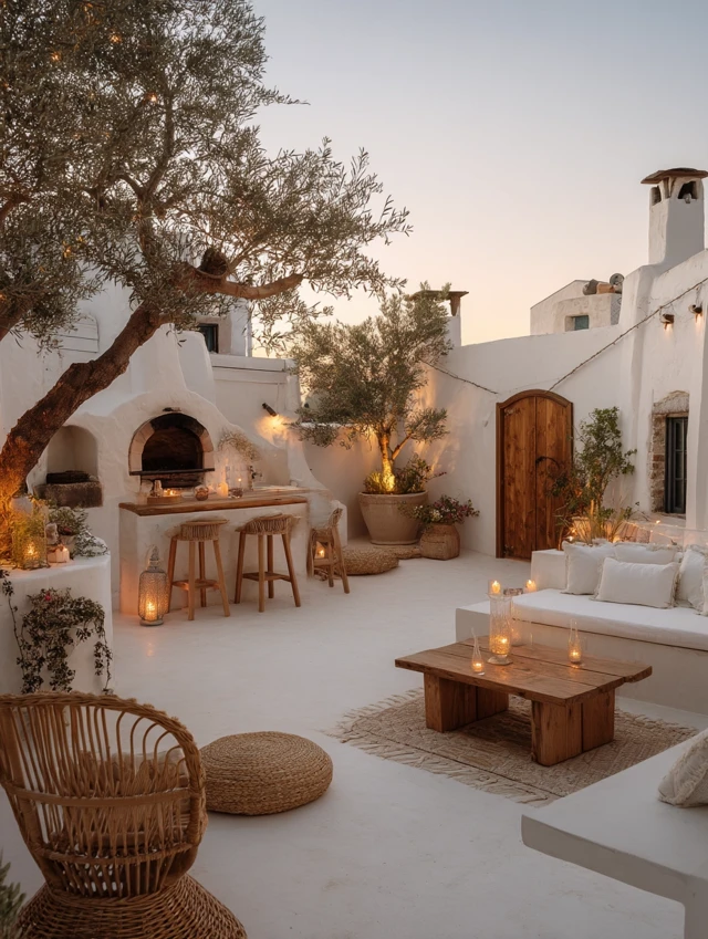 Cozy Boho Courtyard Terrace Outdoor Oasis