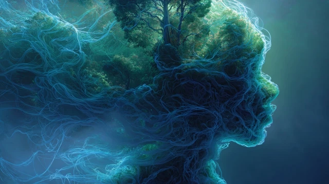 AI Wellness Experience Serene Forest Inside a Human