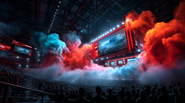 Esports Arena Future Neon Stadium Epic Smoke