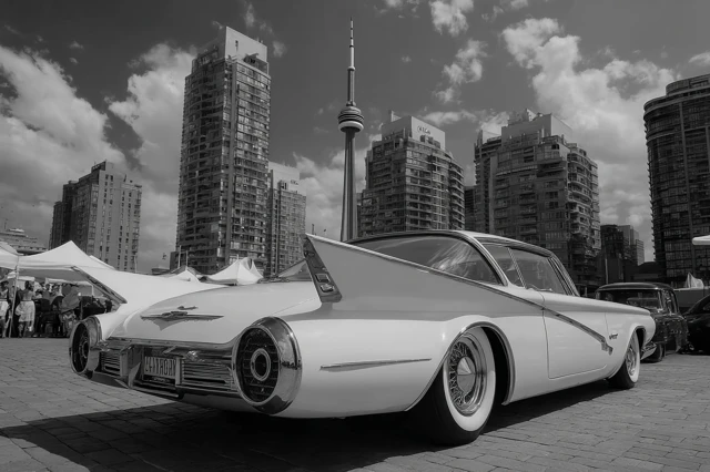 Chrysler Futura Concept Retro Futuristic Monochrome Car