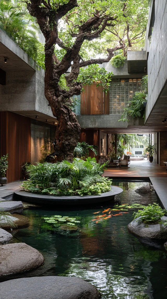 Tropical Courtyard House Minimalist Design