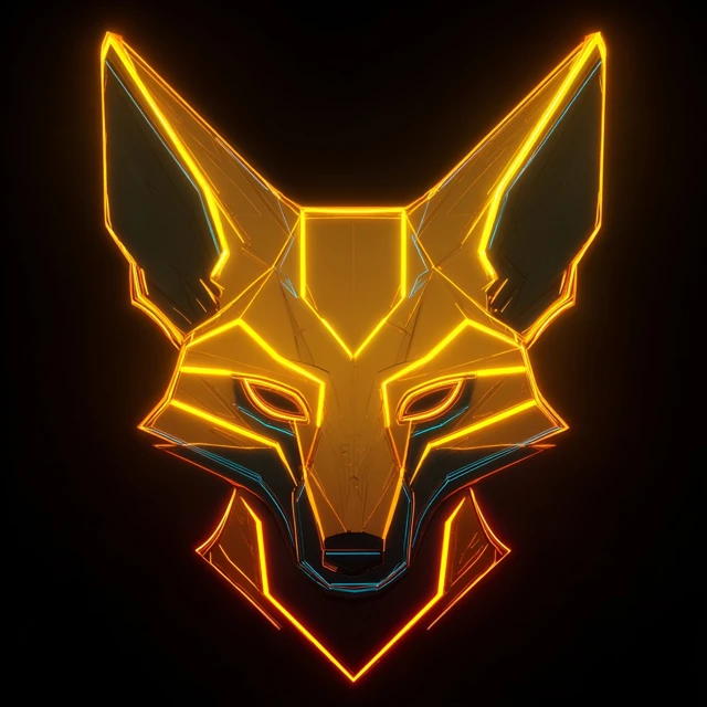 Cyberpunk Jackal Neon Logo