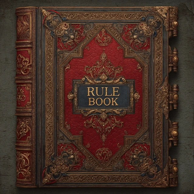 Fantasy Rule Book Detailed Illustration