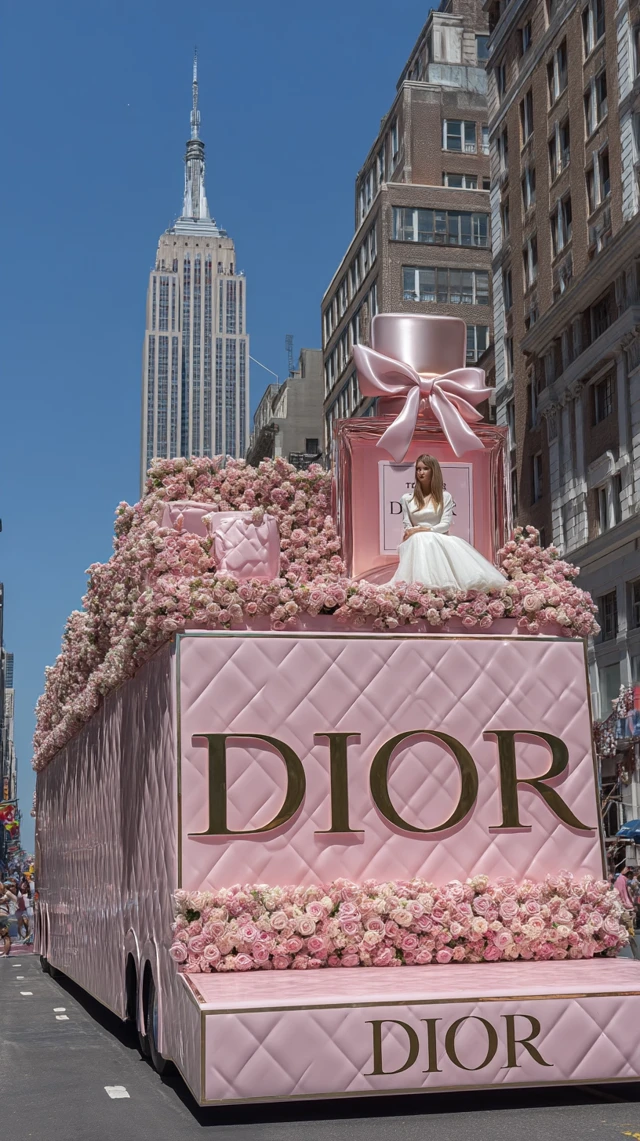 Dior Fashion Bus in NYC Empire State Building
