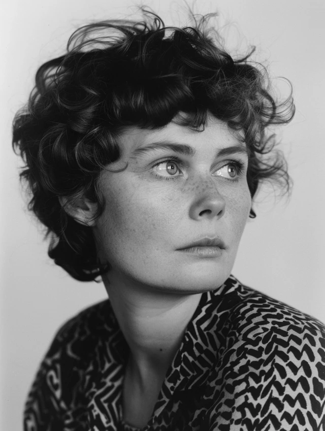 Expressionistic Black and White Portrait from the 80s