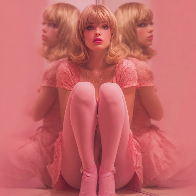 Transgender Beauty Pink Outfit Feminine Gaze