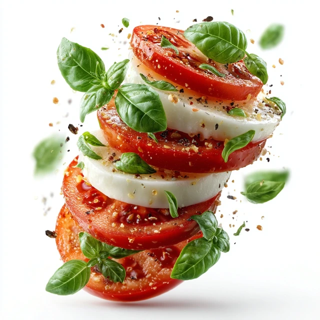 Fresh Tomato Mozzarella and Basil Salad