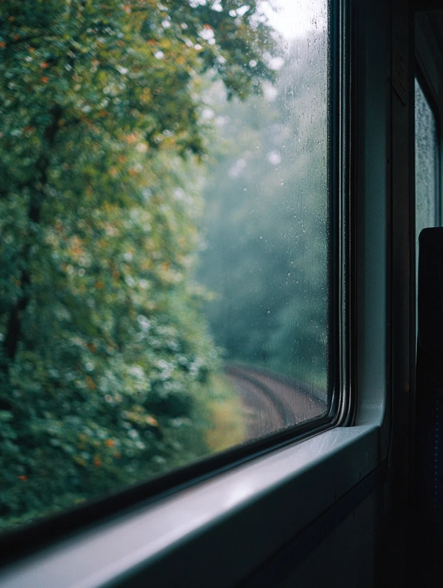 Train Journey Through Forest Film Photography