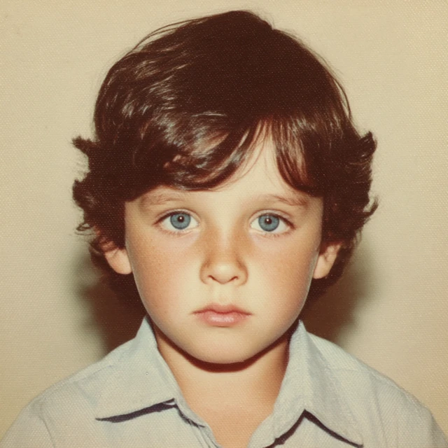 Vintage Photo: 5-Year-Old Boy from the 1980s