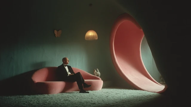 Elephant Slide Room 80s Retro Photo