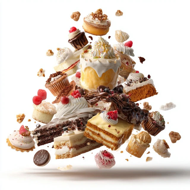 Flying Desserts Delicious Cakes and Treats Photography