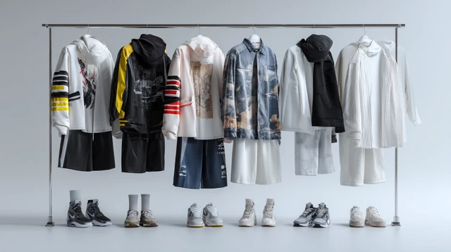 Mens Streetwear Outfits Fashion 3D Render