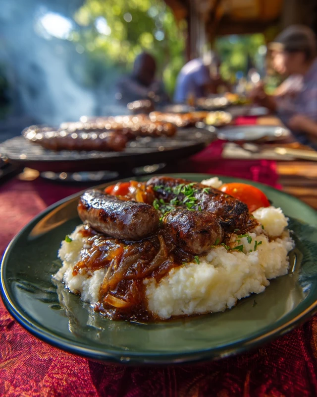 Boerewors and Maize Meal Porridge South African BBQ