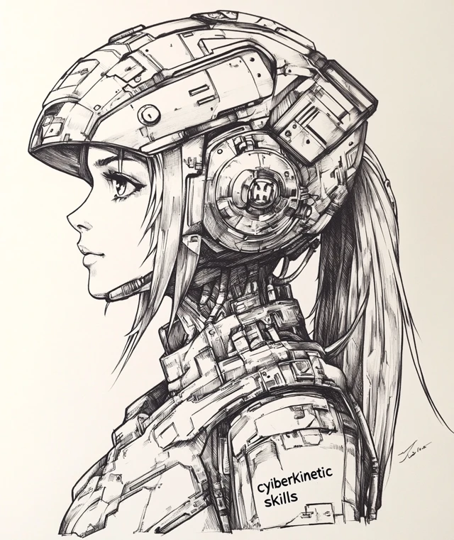 Cyberpunk Anime Female Portrait