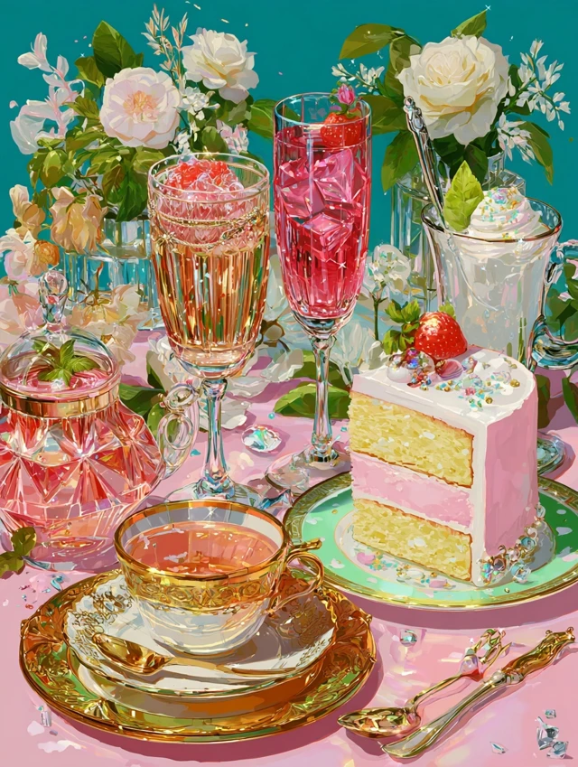 Anime Afternoon Tea Party Ultra High Calorie Sweets
