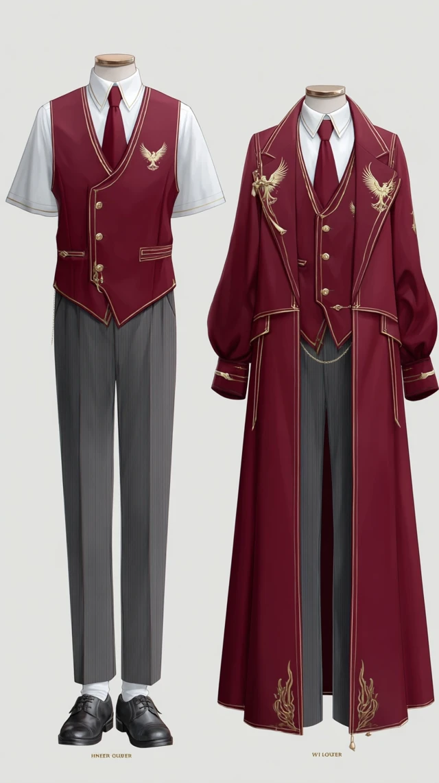 Fantasy Magic School Uniforms Illustration