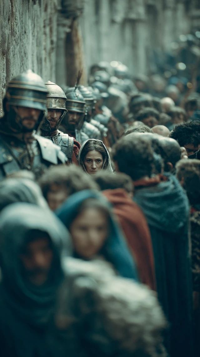Gothic Refugees Receiving Aid Under Roman Supervision
