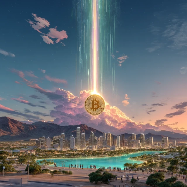 Anime Crypto City Skyline