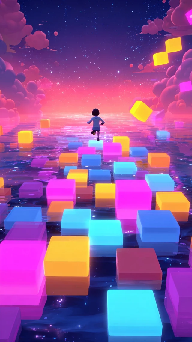 Brain Quiz Game Art Cartoon Character Running