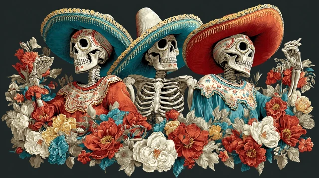 Day of the Dead Vector Art T-Shirt Design