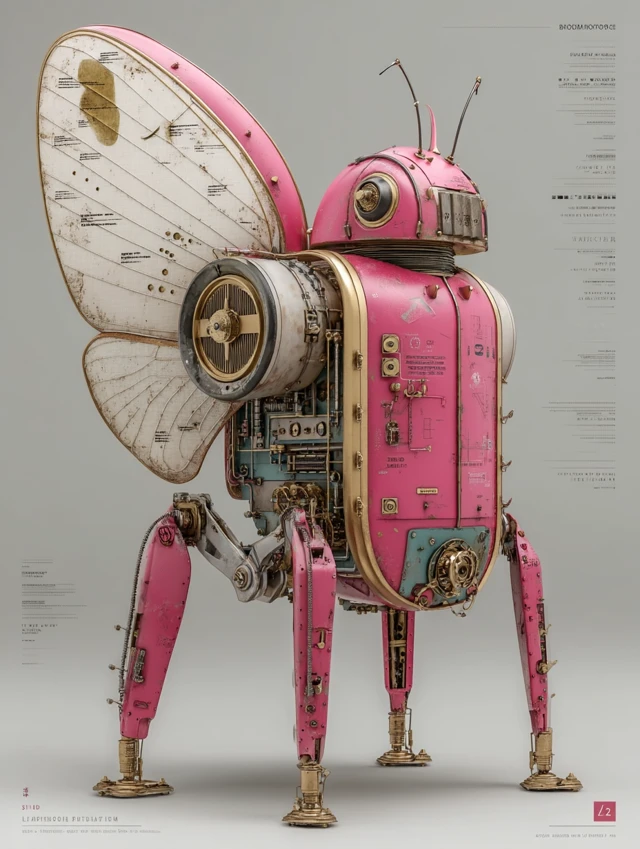 Abstract Automatron Butterfly Art