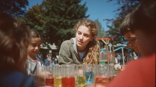 Elementary Science Experiment Outdoors