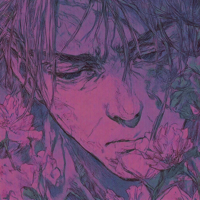 Emotional Portrait Shojo Manga Style