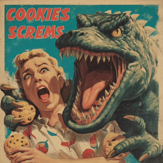 Cookies and Screams Vintage Horror Movie