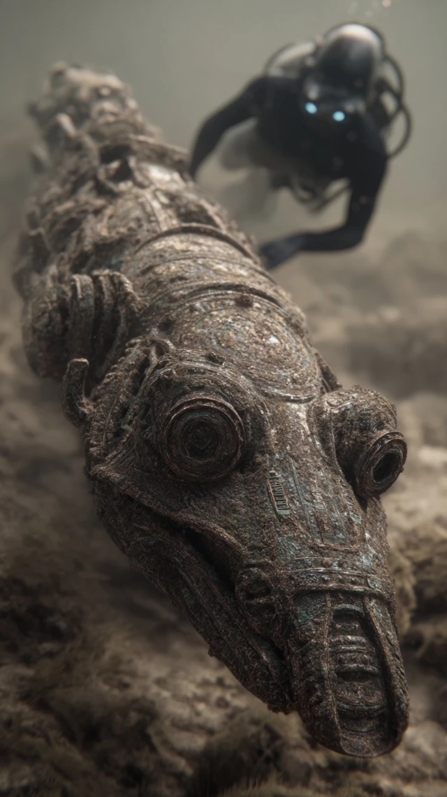 Divers Find Ancient Machine Underwater Photo Realism