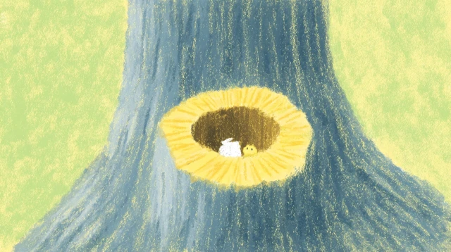 Minimalist Tree Hollow Illustration
