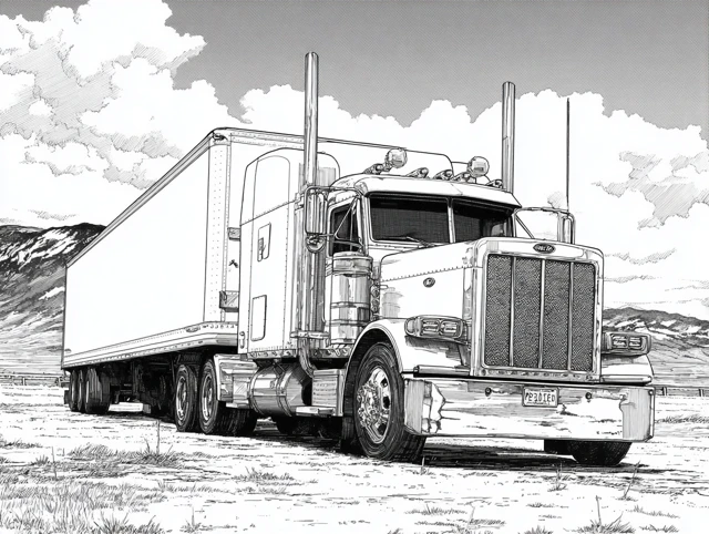 Truck Coloring Page for Kids Printable Activity