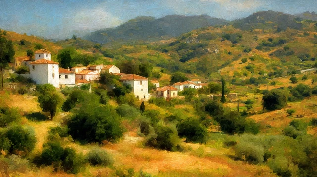 Andalucian House Impressionist Painting