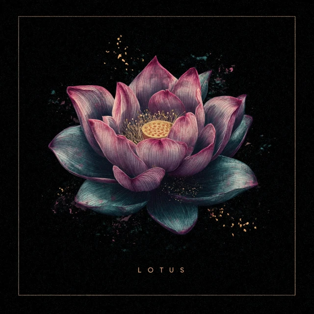 Lotus Album Art Floral Design Illustration
