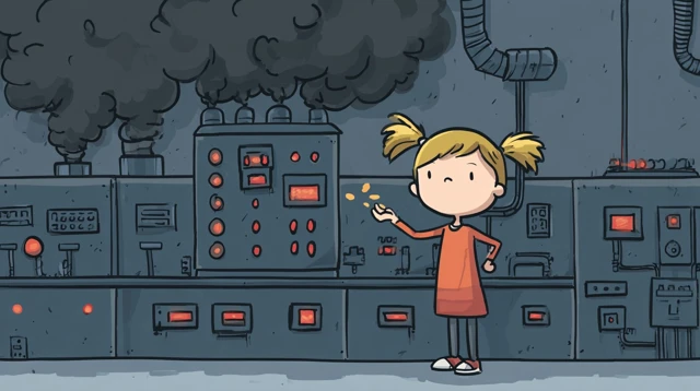 Cartoon Control Panel Emergency Child Rescue