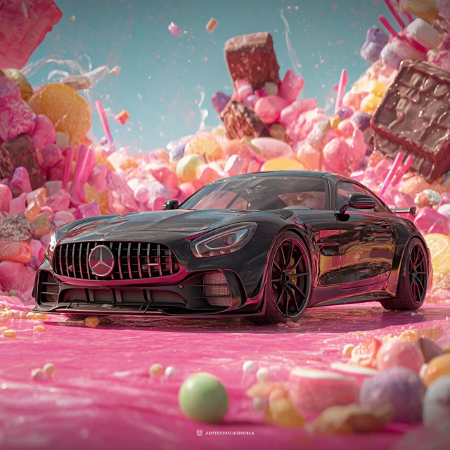 AMG GT Black in a Fairytale Candyland