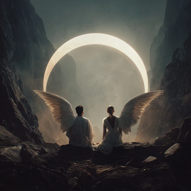 Angels in the Valley Under the Moon
