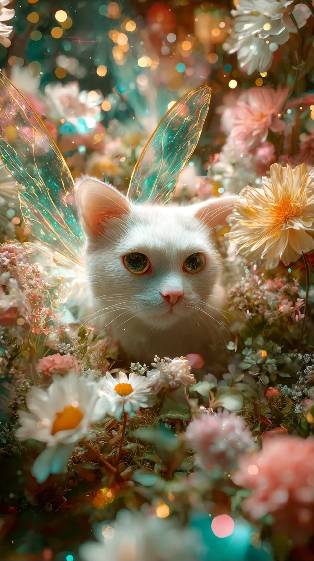 Fairy Cat in Enchanted Garden Magical Photography