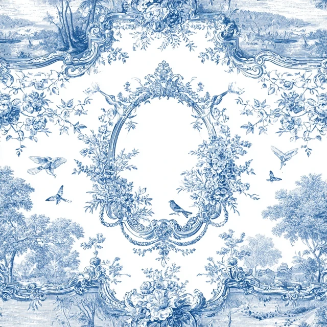 Toile de Jouy Pattern Wedding Design French Countryside