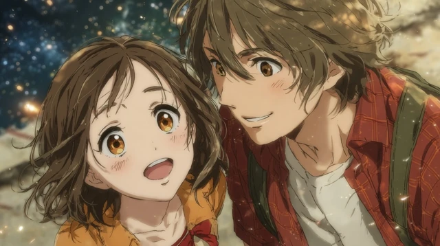 Anime College Couple Romantic Scene