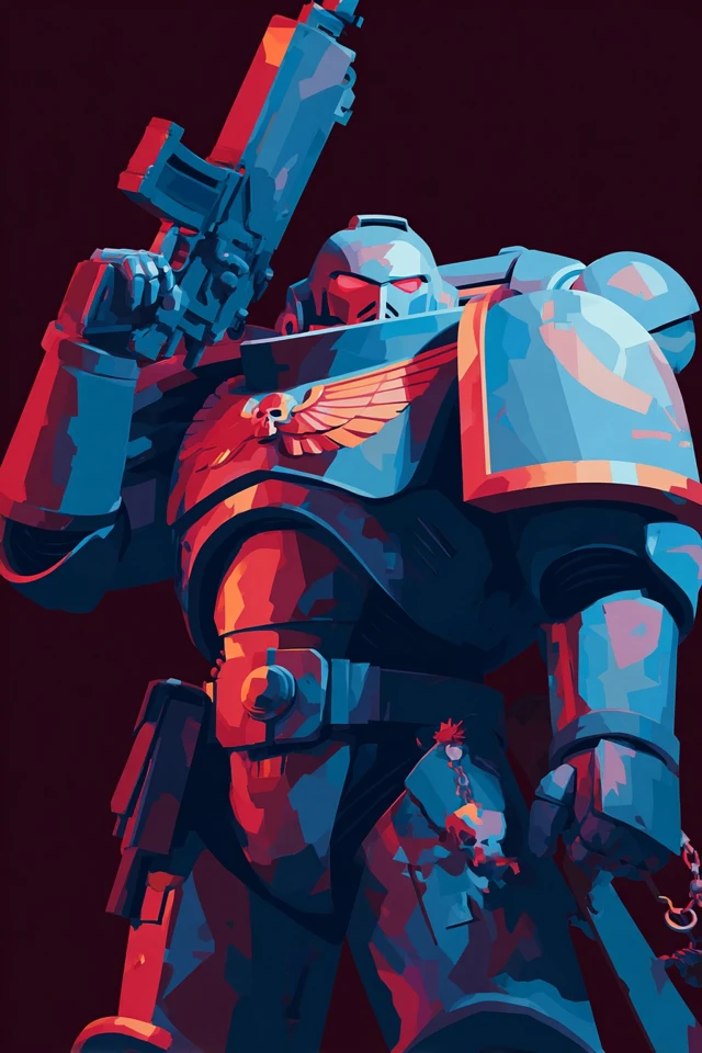 Warhammer 40k Space Marine WPAP Art