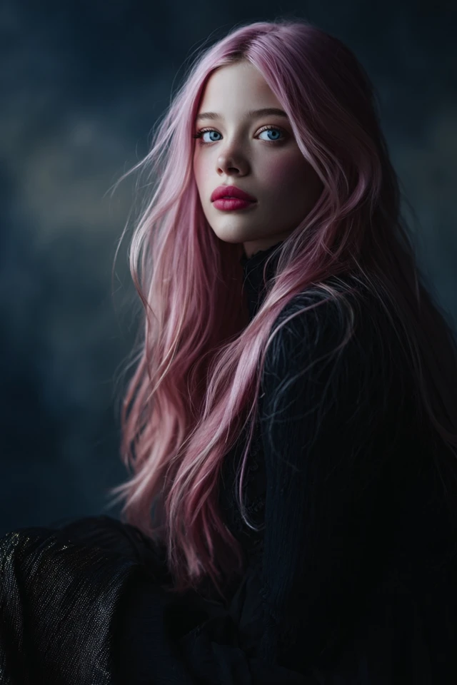 Gorgeous Young Woman with Pink Hair
