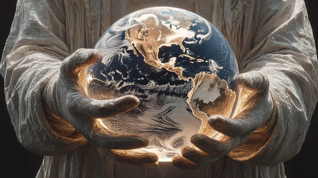 Humanity and Earth Metaphorical Portrait