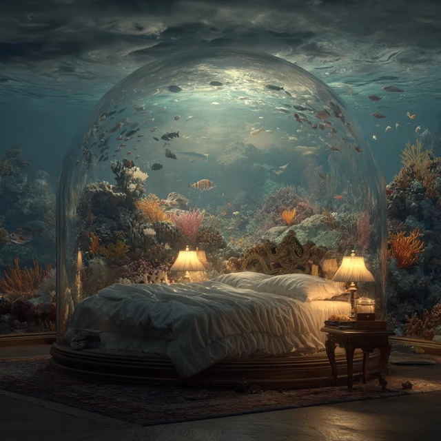 Underwater Bedroom Dreamscape Ocean View