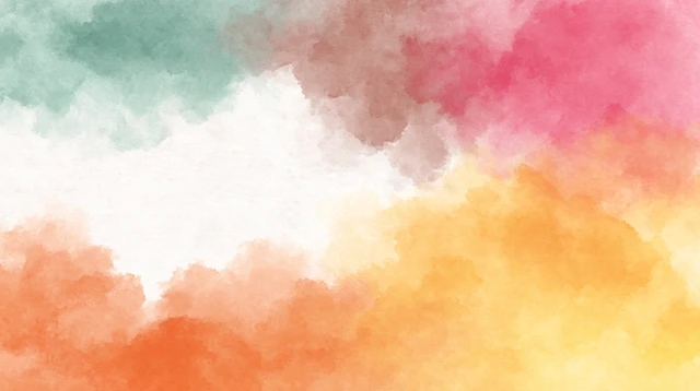Hopeful Artwork Watercolor Painting Clouds Sky