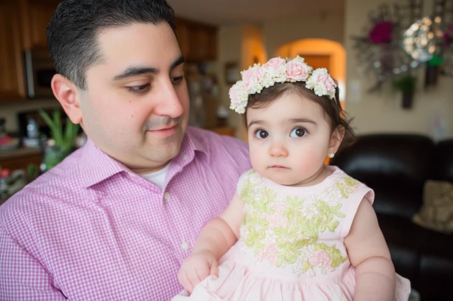 Latin Father and Daughter: Tender Moment at Home