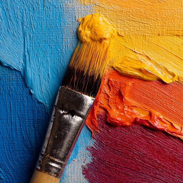 Colorful Oil Painting Strokes Texture Art